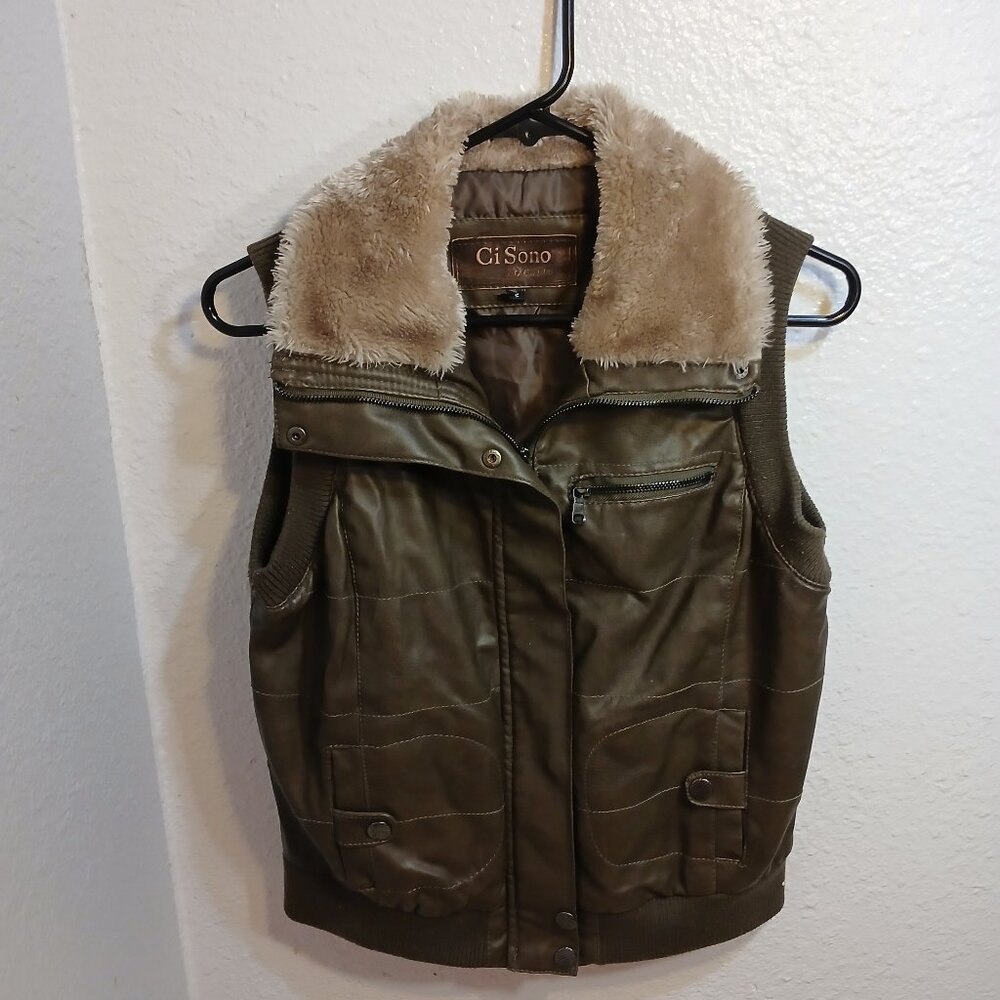 Leather Aviator Vest